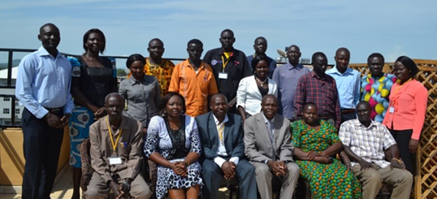 Participants at the national workshop for creating a community-based grassroot disease reporting system for South Sudan at James Hotel, Juba, 4-5 June 2015